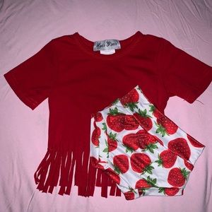 Fringe bummie outfit